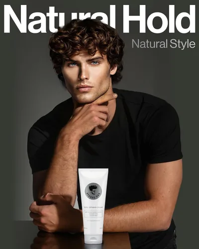 Avenue Man Crema definidora de rizos, fórmula mejorada, fijación natural y flexible con extractos de hierbas para todo tipo de cabello, sin