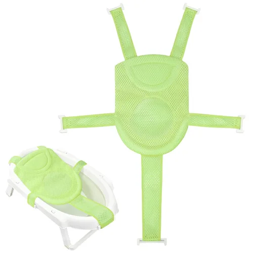 Miniatura 13 de Colorlife Asiento de Baño para Bebé con Malla de Apoyo, Asiento de Baño para Bebé, Ajustable, Cómodo, Antideslizante, Malla de Ducha de Cinco Puntos