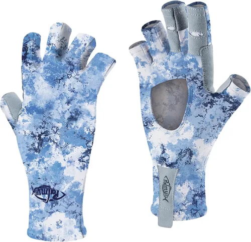 Miniatura 18 de Palmyth Guantes de pesca sin dedos con protección UV, UPF50+, guantes de sol para hombres y mujeres para kayak, senderismo, remo, conducción