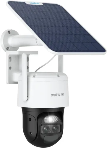 REOLINK TrackMix+Panel Solar, cámaras de seguridad solar 4K para exteriores con seguimiento automático, panorámica de 360°, zoom híbrido 8X, visión