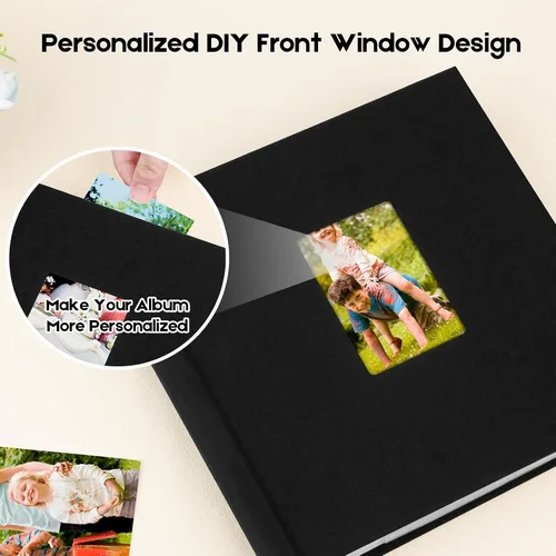 Miniatura 6 de Aevdor - Álbum de fotos de 4 x 6 pulgadas, 240 bolsillos, con espacio para escribir, álbum de fotos para bebé, boda, familia, con notas, cubierta