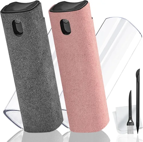 Miniatura 12 de Paquete de 2 limpiadores de pantalla en aerosol y toallitas para monitor de laptop y pantallas de automóvil, kit de limpieza de niebla de pantalla