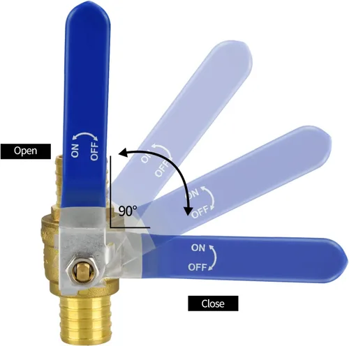 Miniatura 3 de Válvulas de bola PEX de 1", válvula de cierre de puerto completo de latón PEX, cierre de parada de agua de puerto completo, válvula de cierre de agua