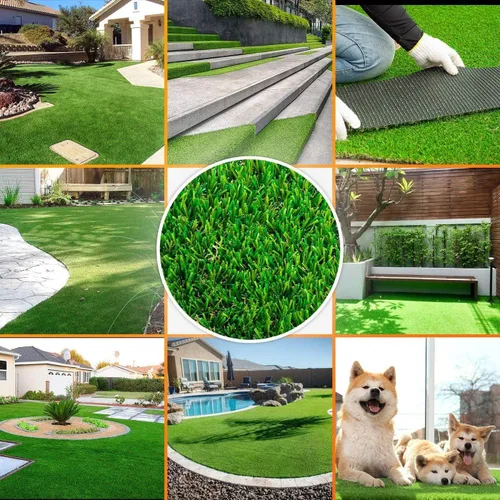 Miniatura 7 de Alfombra de césped artificial para mascotas, 15 x 30 pies, altura del pelo de 1.38 pulgadas, césped sintético de alta densidad, para interiores