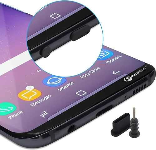 Juegos de tapones antipolvo USB C - Enchufes para auriculares con parte superior plana, Plástico, No es una piedra preciosa