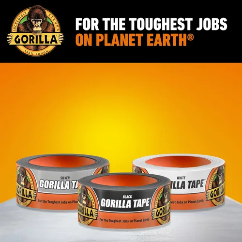 Miniatura 8 de GORILLA Cinta adhesiva para conductos, cinta negra, 1.88 pulgadas x 35 yardas (paquete de 6) - Resistente para interior o exterior