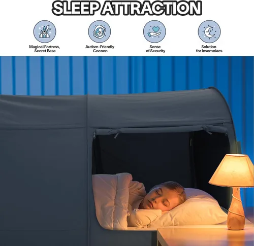 Miniatura 3 de Alvantor Tienda de campaña con dosel para cama, tiendas de campaña de ensueño, espacio de privacidad, tamaño individual, tiendas de campaña