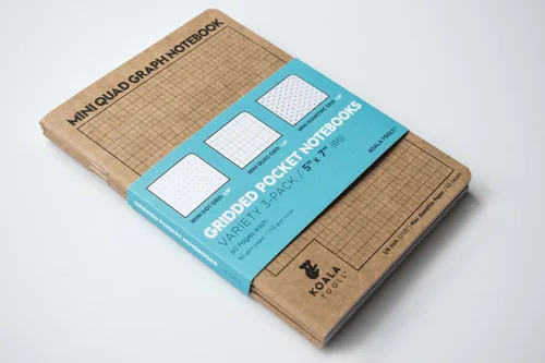 Miniatura 23 de KOALA TOOLS Mini cuaderno de papel cuadriculado 5" x 7", 60 pp. - Juego de cuadernos de campo cuadriculado, cuadrícula y gráficos - Para uso