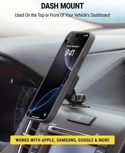 Miniatura 4 de Scosche MAGDM MagicMount Soporte magnético para teléfono de automóvil, soporte magnético fuerte para iPhone y Android, soporte magnético seguro