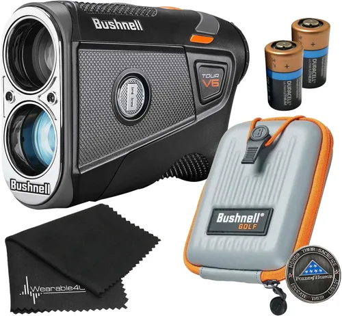 Bushnell Tour V6 / Tour V6 Shift Telémetro láser de golf con paquete Wearable4U