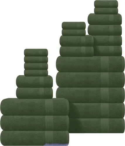 Miniatura 46 de GLAMBURG - Juego de 12 toallas faciales ultrasuaves de 13 x 13 pulgadas, 100% algodón, duraderas y altamente absorbentes, ideales para baño, cocina