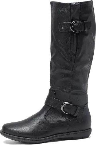 Miniatura 2 de DREAM PAIRS - Botas de invierno altas hasta la rodilla con forro de piel sintética para mujer
