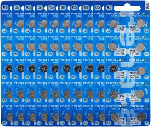 Miniatura 11 de Renata 370 SR920W Baterías – 1.55 V Óxido de Plata 370 Batería de reloj (2 unidades)