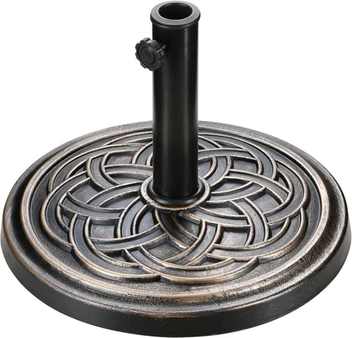 Miniatura 11 de Simple Deluxe - Base resistente para sombrilla de patio de 20" con soporte de acero, rellenable con agua, para exteriores, césped, jardín, redonda