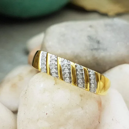 Miniatura 8 de Dazzlingrock Collection Anillo de compromiso de 0.35 quilates (ctw) con diamantes blancos redondos para hombre y mujer, conjunto de trío de 13 CT