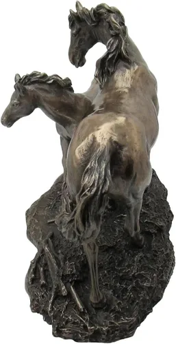 Miniatura 3 de Escultura de bronce, yegua y potro
