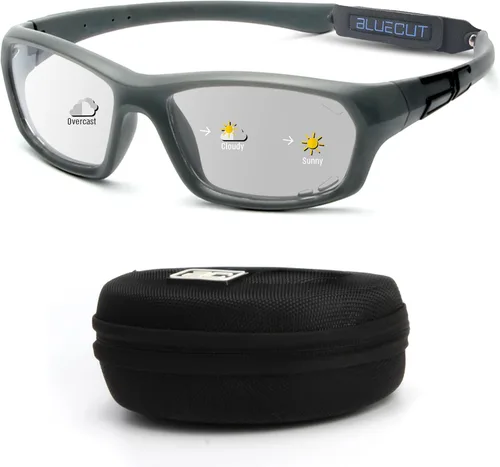 Miniatura 11 de BLUE CUT Gafas de protección deportiva, lentes fotocromáticas, gafas de seguridad para baloncesto, pickleball para deportes de interior y exterior