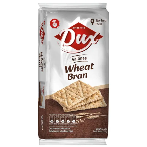 Miniatura 3 de Dux, Galletas de salvado de trigo, ricas en fibra y avena, disfruta en cualquier momento, 7.62 onzas, 1 caja contiene 4 bolsas, cada una con 9