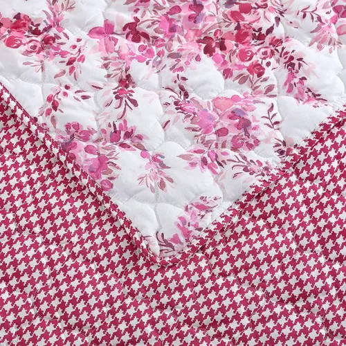 Miniatura 7 de Betsey Johnson - Juego de edredón twin, ropa de cama reversible con puntadas de diamante con funda a juego, microfibra cepillada, elementos