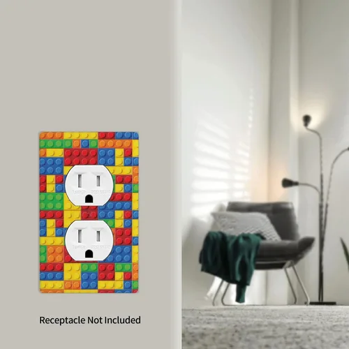 Miniatura 6 de Placa de pared de ladrillos coloridos para interruptor de luz