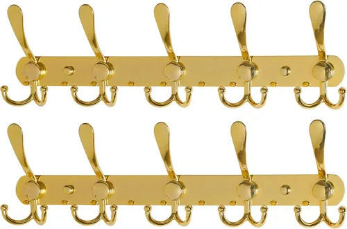 Miniatura 53 de Dseap - Perchero para pared, 5 ganchos triples, resistente, acero inoxidable, riel de gancho de metal para abrigos, sombreros, toallas, bolsos