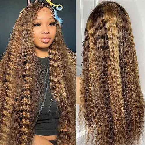 Miniatura 33 de Juvid Peluca de Encaje Frontal HD 13x6 Peluca de Cabello Humano Rizado Densidad 200% Encaje Frontal Transparente Peluca sin Pegamento Pre-Desplumada