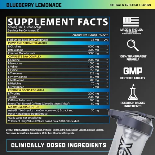Miniatura 4 de Nutrex Research Outlift Clinical - Polvo de preentrenamiento dosificado clínicamente con creatina, citrulina, EAA Energía, rendimiento, bombeo