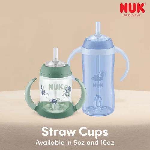 Miniatura 8 de NUK Learner Vaso con Pajita, 5 oz, Paquete de 2 - Vaso Entrenador para Niños Pequeños con Pajita Suave para Beber Fácilmente, Adecuado para Edades