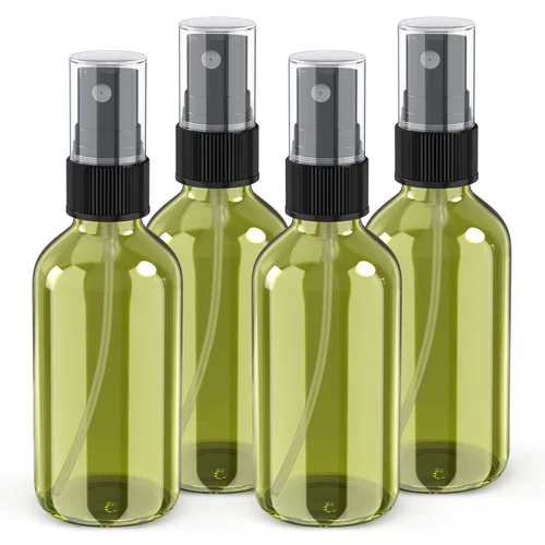 Miniatura 14 de Wedama Mini botellas de spray de vidrio de 2 onzas, botellas pequeñas vacías con cuentagotas de embudo, niebla fina para cabello, viajes, plantas