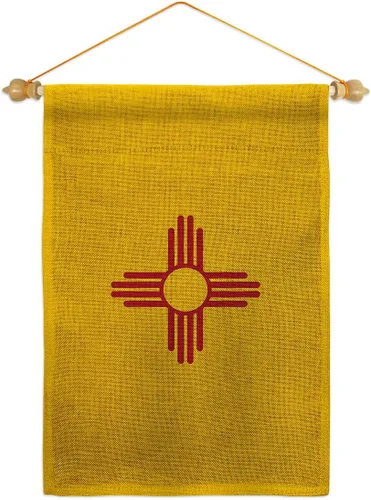 Miniatura 16 de Bandera de jardín de Estados Nuevo México Set de madera Regional Estados Unidos Territorios Americanos República País Particular Área Pequeña