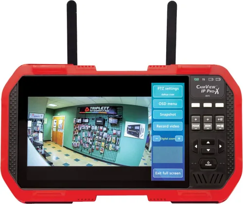 Miniatura 3 de Triplett 8075 CamView IP Pro-X - Probador de cámara CCTV con PoE, servidor DHCP incorporado y pantalla táctil TFT de 7 pulgadas - NTSC/PAL, HD-CVI