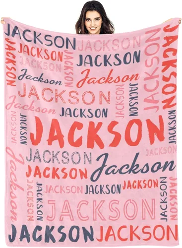 Miniatura 41 de Manta personalizada con nombre, manta personalizada con nombre y texto para adultos, niños, cumpleaños, Navidad, Día de la Madre, Padre, Día de San
