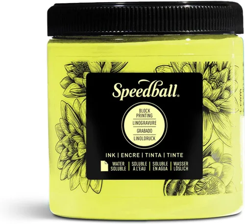Miniatura 45 de Speedball Tinta de impresión en bloque soluble en agua 3815 – Color intenso con acabado satinado AP no tóxico 8 onzas líquidas, peltre