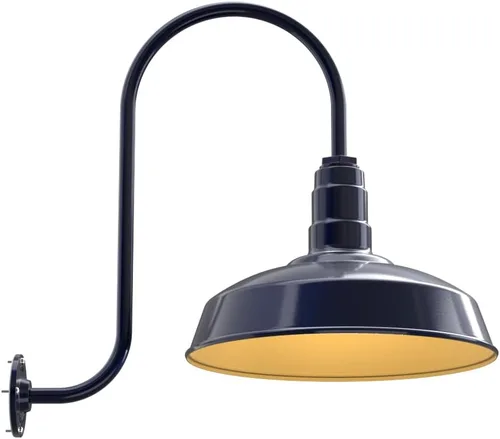 Miniatura 23 de Steel Lighting Co. Gardena - Luz de granero Montaje en pared al aire libre Cúpula de 16 pulgadas Cuello de cisne de 16 pulgadas Luz