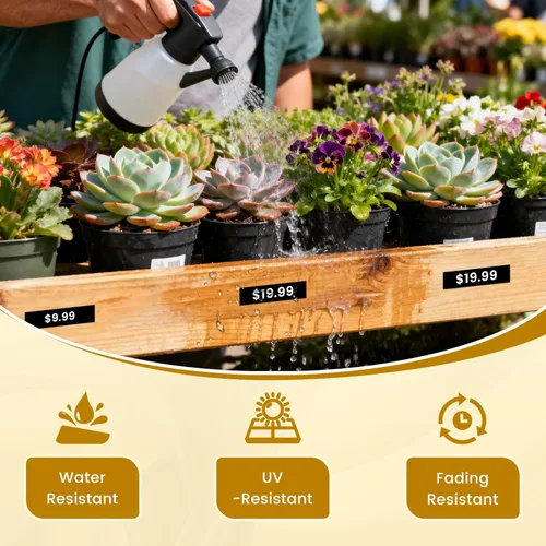 Miniatura 5 de Freshworld Paquete de 6 cintas de repuesto para rotuladora Brother TZe-335 de 0.472 in 0.47 de tinta blanca sobre cinta negra laminada compatible