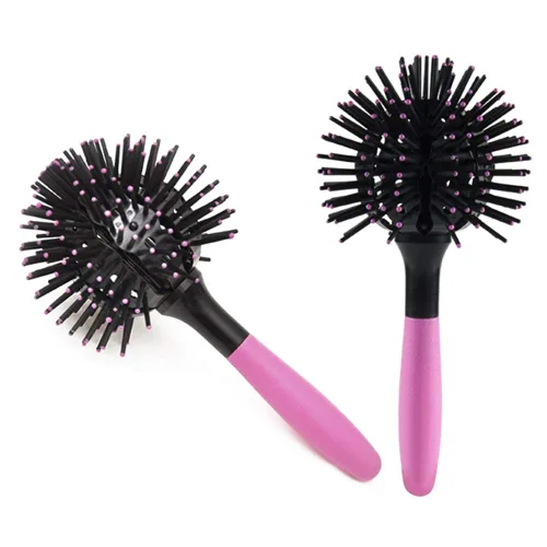 Miniatura 7 de Cepillo de pelo esférico peine esférico 3D peine bomba rizo cepillo de pelo peinado salón redondo herramienta de rizado para hombres mujeres