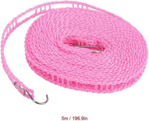 Miniatura 7 de Tendedero de ropa, cuerda de secado de ropa, resistente al viento, tendedero de viaje para interiores y exteriores, tendedero de ropa para camping