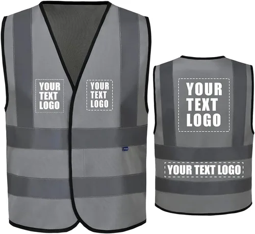 Miniatura 24 de AYKRM chaleco de alta visibilidad de 12 colores con alta visibilidad reflectante para trabajo de construcción y seguridad (XS-8XL)
