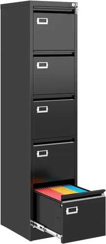 Miniatura 22 de Archivador de 2 cajones con cerradura, archivador vertical móvil para colgar carpetas tamaño A4/carta/legal, debajo del escritorio, pequeños