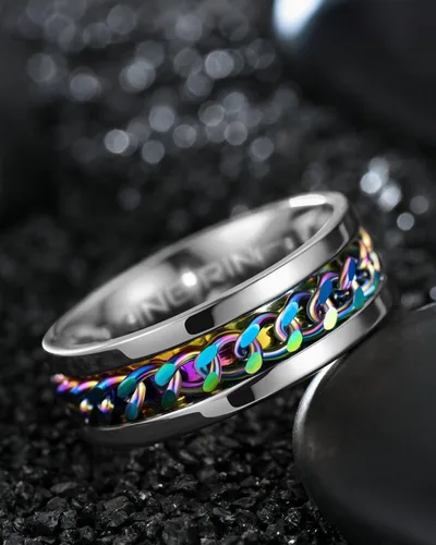 Miniatura 11 de King Ring 8mm Spinner Ring – Fidget Ring for Men & Women – Designed in USA