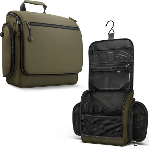 Miniatura 17 de VENTURE 4TH Neceser de viaje colgante para mujeres y hombres - Organizador grande de artículos de tocador con 18 compartimentos, bolsa extraíble