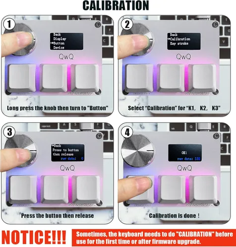 Miniatura 4 de BTXETUEL SayoDevice OSU O3C Interruptores Hall de activación rápida con interruptores lineales magnéticos, teclado con perilla y pantalla, copiar