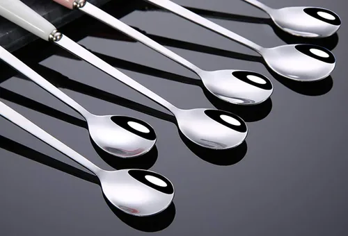 Miniatura 5 de 3 cucharas de mezcla para café, postre, helado, batido, cucharadita de acero inoxidable con mango de cerámica, cucharadas de café expreso, cucharas
