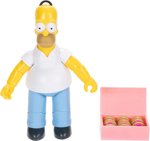 Miniatura 4 de JAKKS Pacific Disney - Figuras de acción de Los Simpson, paquete de 4 figuras coleccionables de 5 pulgadas de Wave 1, Homer, Bart, Groundskeeper