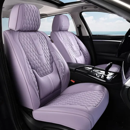 Miniatura 24 de Coverado Juego completo de fundas de asiento de automóvil, fundas de asiento de piel de napa para automóvil, protector de asiento de automóvil