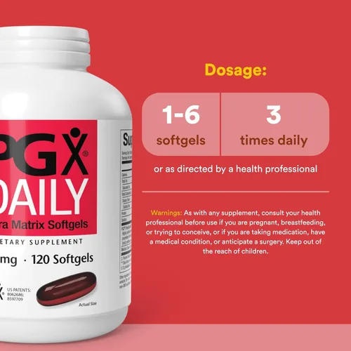 Miniatura 3 de Natural Factors PGX Daily Ultra Matrix, soporte para el control de peso con aceite MCT, 120 cápsulas blandas