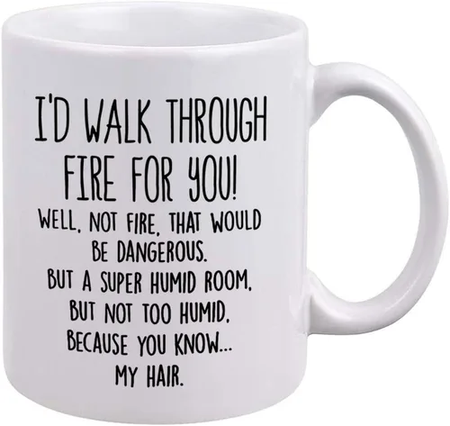 Miniatura 7 de DQG CVT Funny Brother Gifts - Taza de café con texto en inglés "I'd Walk Through Fire For You", taza familiar única, perfecta para cumpleaños