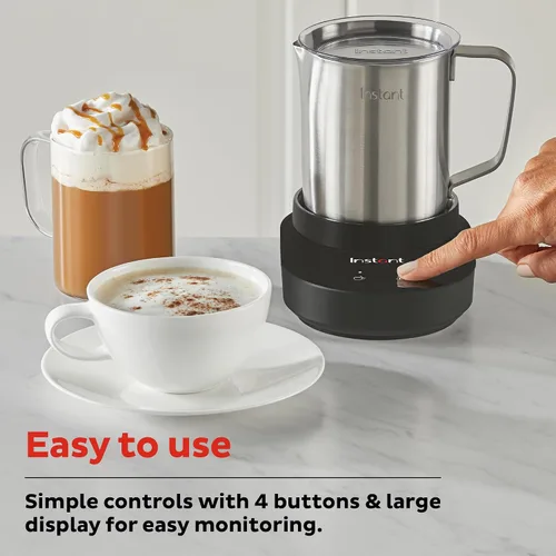 Miniatura 9 de Instant Pot Instant MagicFroth - Vaporizador y espumador eléctrico 9 en 1, jarra de acero inoxidable de 17 onzas, máquina de espuma fría y caliente