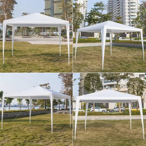Miniatura 3 de Tienda de campaña instantánea de 10 x 10 pies para fiestas, carpa para exteriores, refugio impermeable y portátil con tela de polietileno, tubos