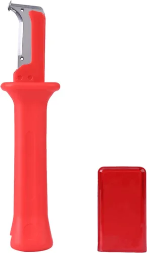 Miniatura 6 de Cuchillo pelacables Cuchillo Rojo Acero Inoxidable Pp 1 Pc Cable de Aislamiento Eléctrico Cortador Cortador de Mango Aislado Herramienta Con Rojo